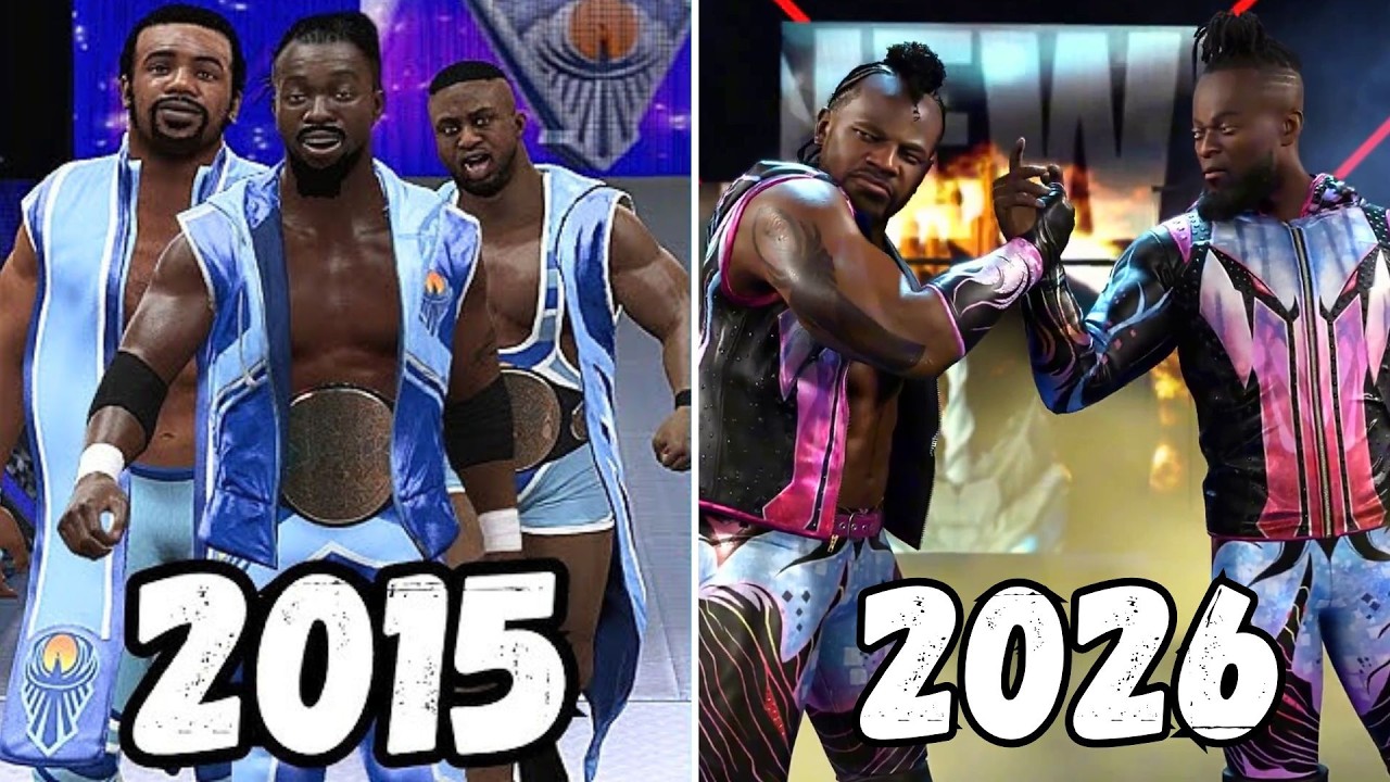 Эволюция выхода The New Day на ринг в 2015-2026 годах - WWE Games
