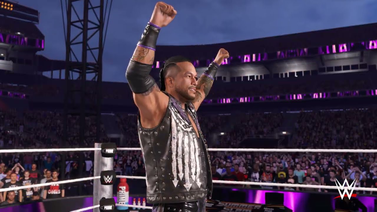 WWE2K25 Universe Mode-Jevon Evans vs Damian Priest vs Kevin Owens lWWE Title Match