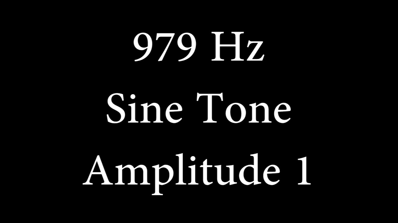 979 Hz Sine Tone Amplitude 1