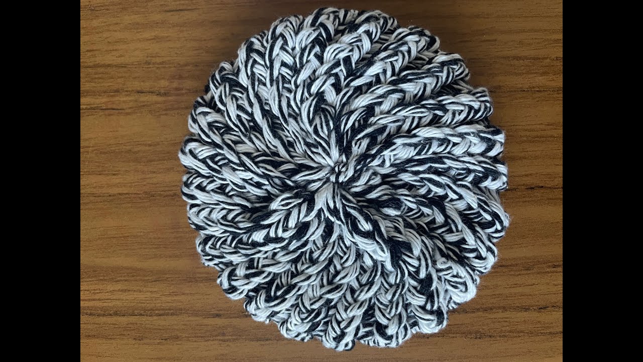 Loom knit a coaster version 2