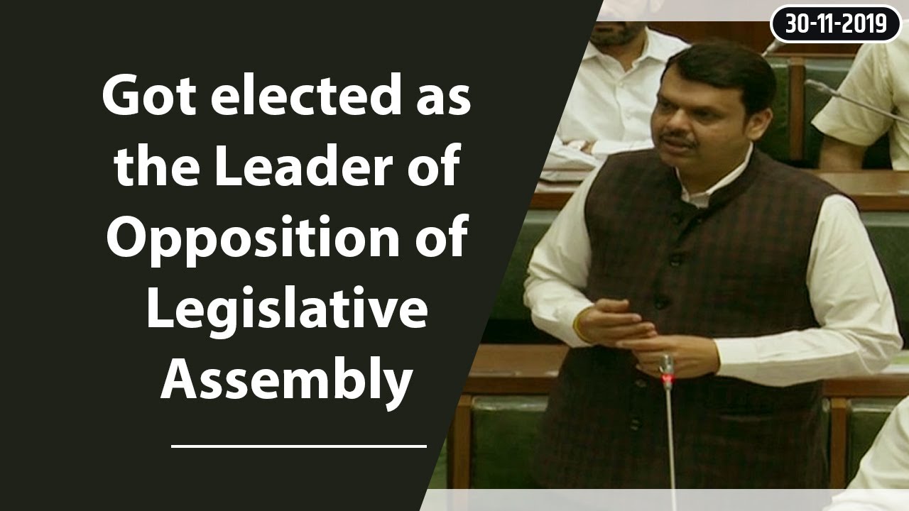 Shri Devendra Fadnavis on being elected as the Leader of Opposition of Legislative Assembly