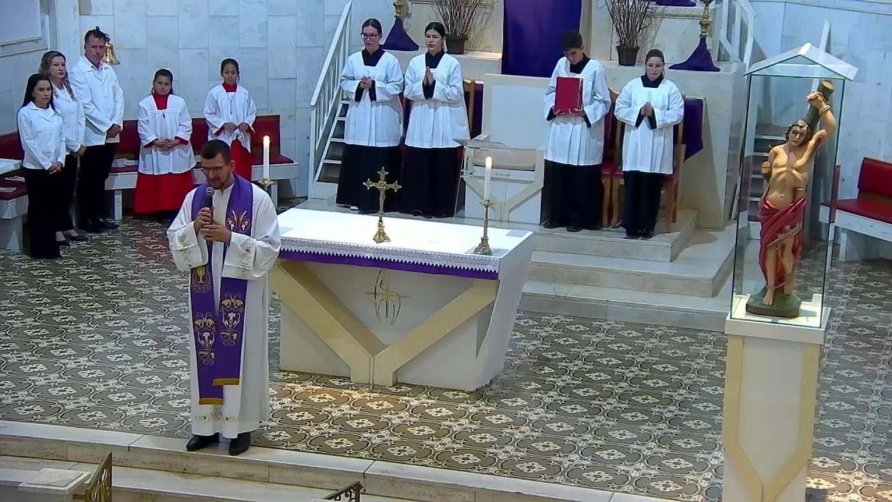 Santa Missa Ao Vivo- 1° Domingo da Quaresma. 21-02-2026.19:00horas.