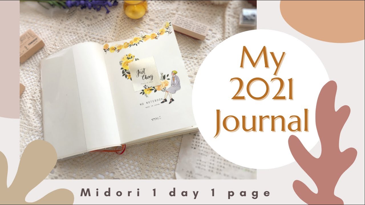 #23 Journal With Me || 2021 Midori Diary 1 Day 1 Page || 2021 Journal || Simple Spread