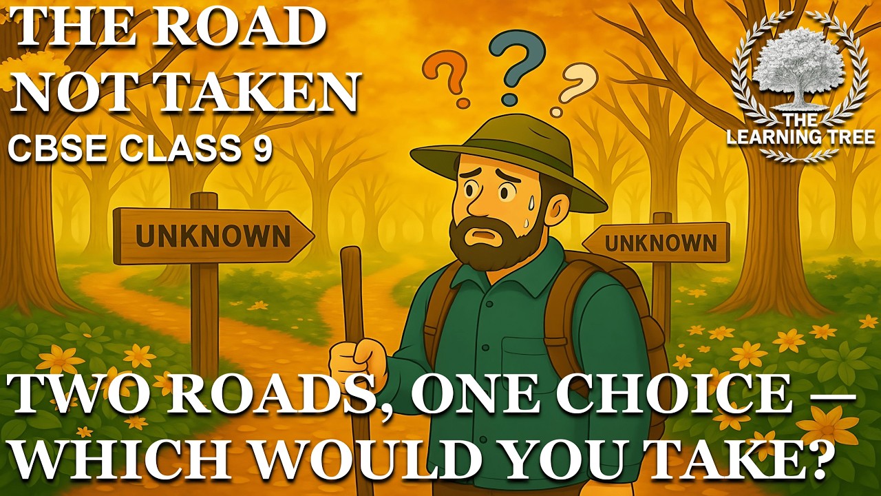 The Road Not Taken Class 9 | Animated Poem Summary in One Shot (English) | Beehive Poem 1