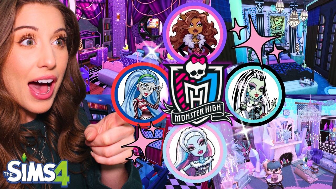 Строим дома для разных персонажей MONSTER HIGH в The Sims 4 | Часть 2