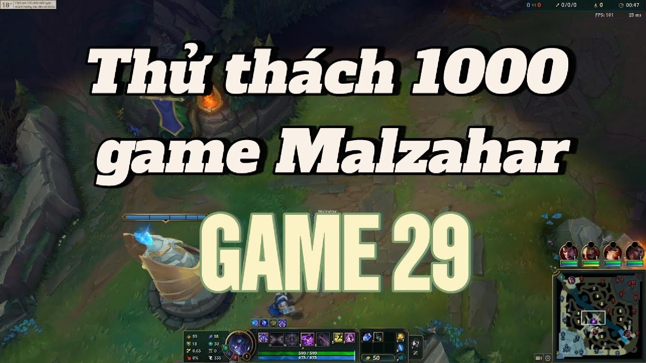Thử Thách 1000 Game Malzahar (Chưa Hoàn Thành) | Hành Trình Leo Rank LMHT : Game 29