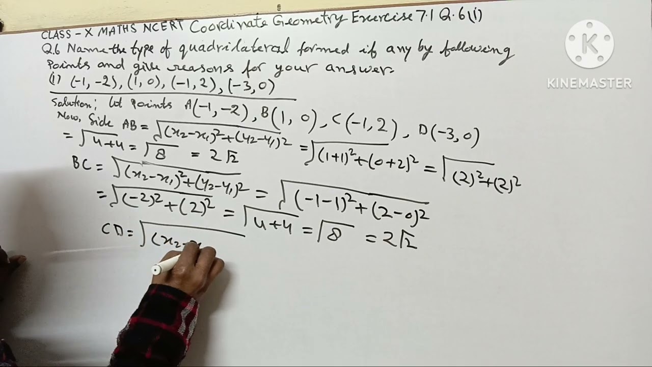 Class X Maths NCERT  Coordinate Geometry Exercise 7.1  Q.6(i)#distancè  formula 