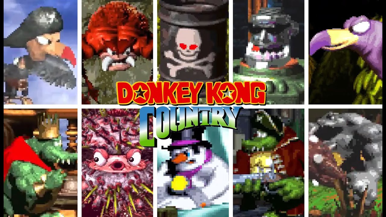 DONKEY KONG COUNTRY TRILOGY - All Bosses