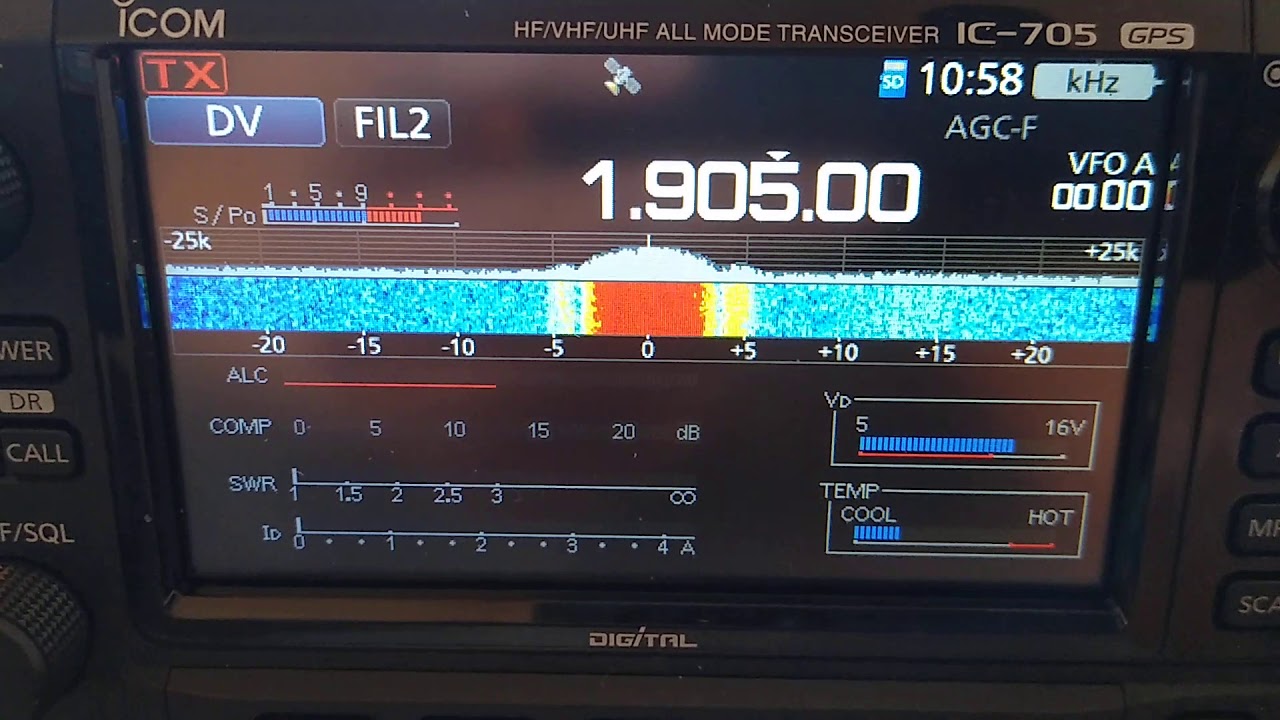 icom ic-705 Dstar test on top band