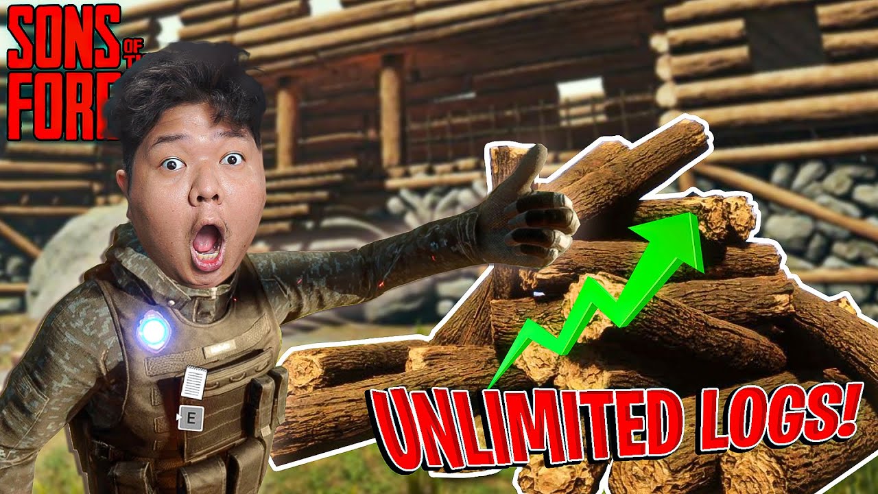 PEENOISE PLAYS SONS OF THE FOREST #15 - UNLIMITED WOOD LOGS!