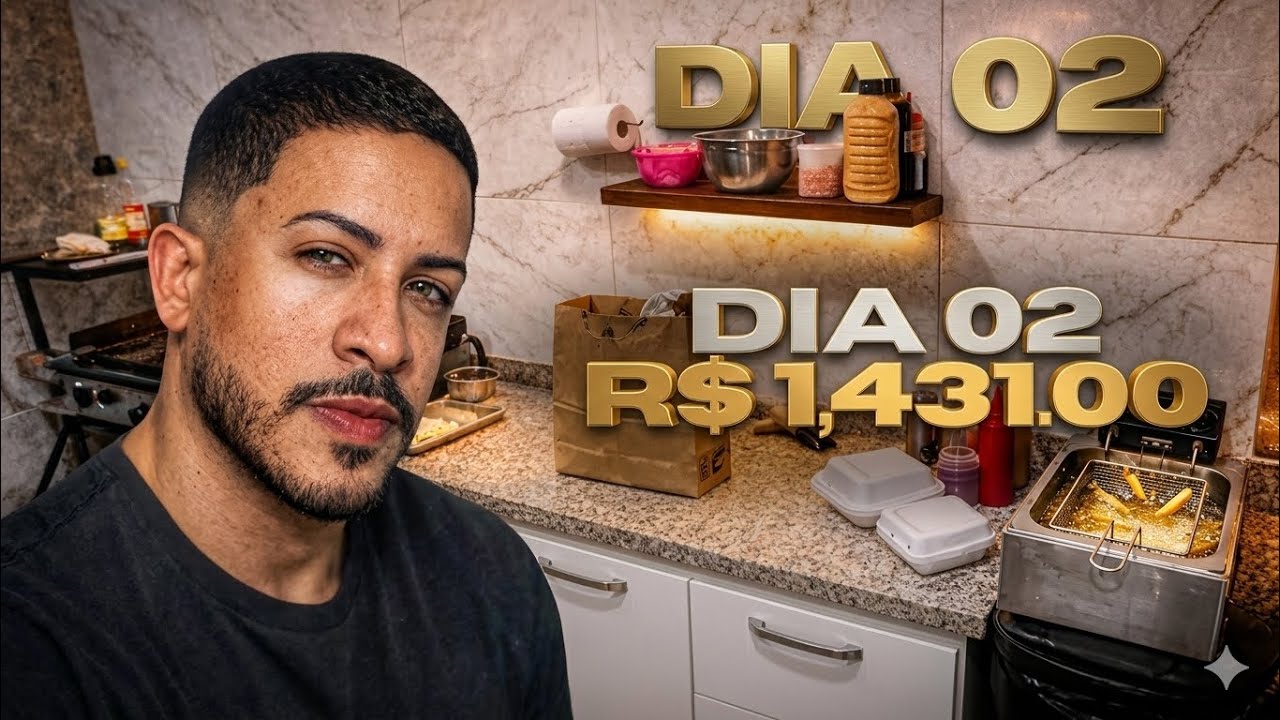 Dia 02: R$ 1.431,00 - Do zero a casa própria vendendo hambúrguer