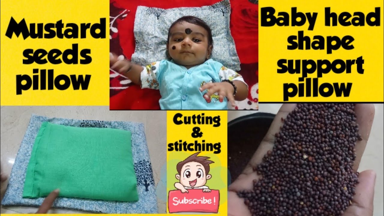 How to stitch a mustard pillow for baby head support || my 2 month old baby boy