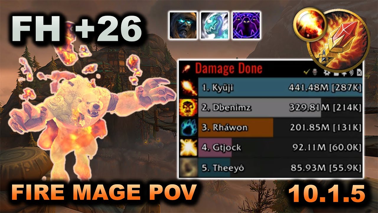 287k Overall Fire Mage 10.1.5 Dragonflight Season 2 - Freehold +26 Tyrannical