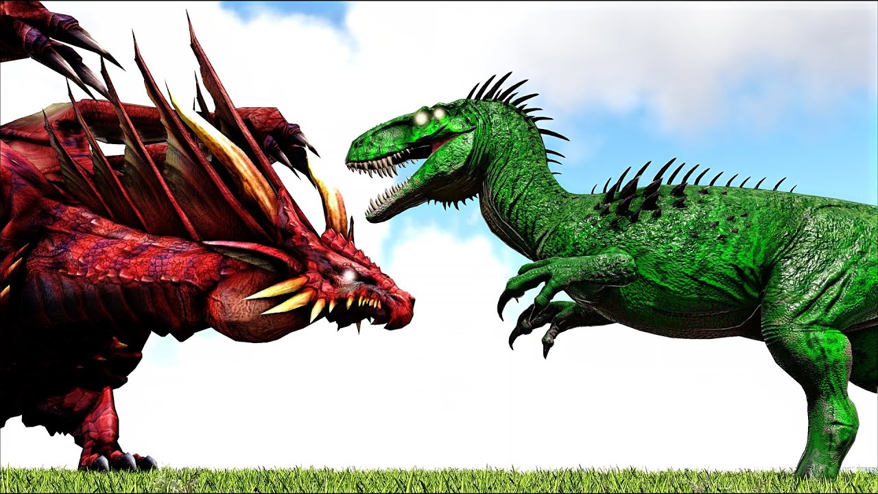 FEROXUS INDOZILLA REAPER BOSS VS LINEAGE VALAKAS DRAGON BOSS (ARK SURVIVAL EVOLVED BATTLE)