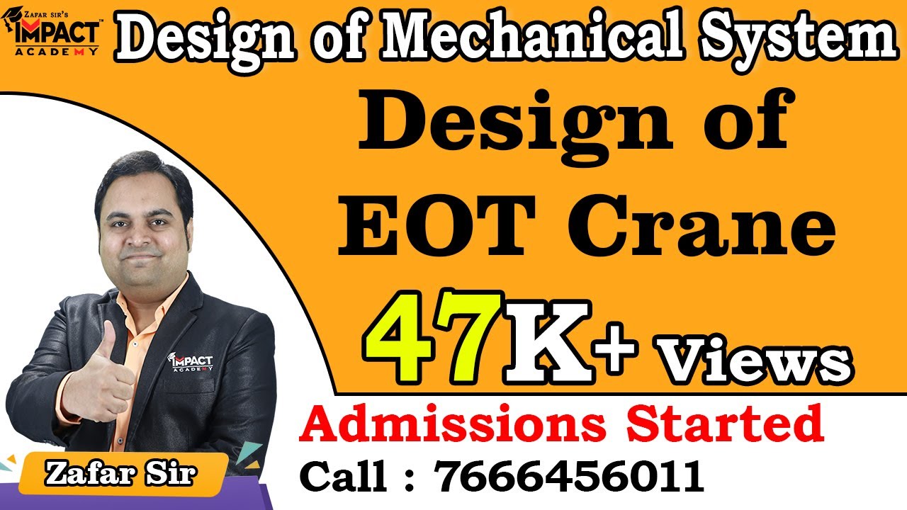 Design of EOT Crane | DMS | Design of Mechanical System #engineering #gateexam2025 #important