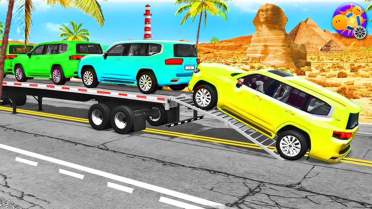 Realistic Fully Loaded Truck vs Speed Bumps – Cargo Crash Physics Test (BeamNG.Drive) #4 🏎️