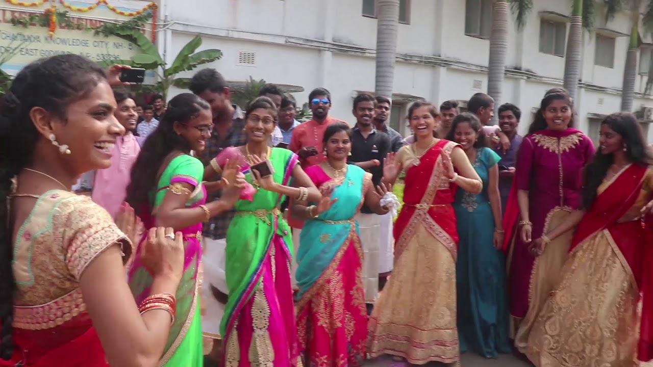 Sankranthi Sambaralu 2k19 GIET College Rajahmundry by Nagesh Aryan   Crazy creations
