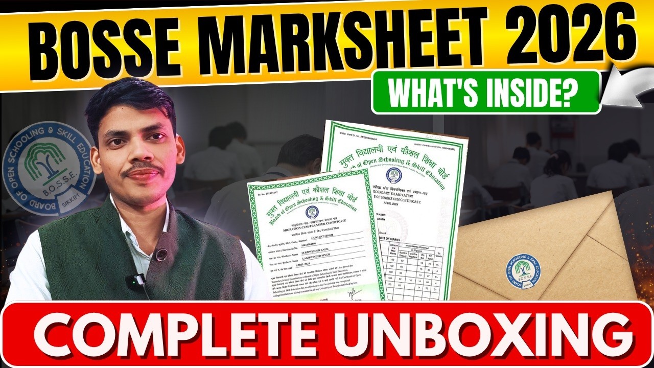 BOSSE Marksheet Unboxing