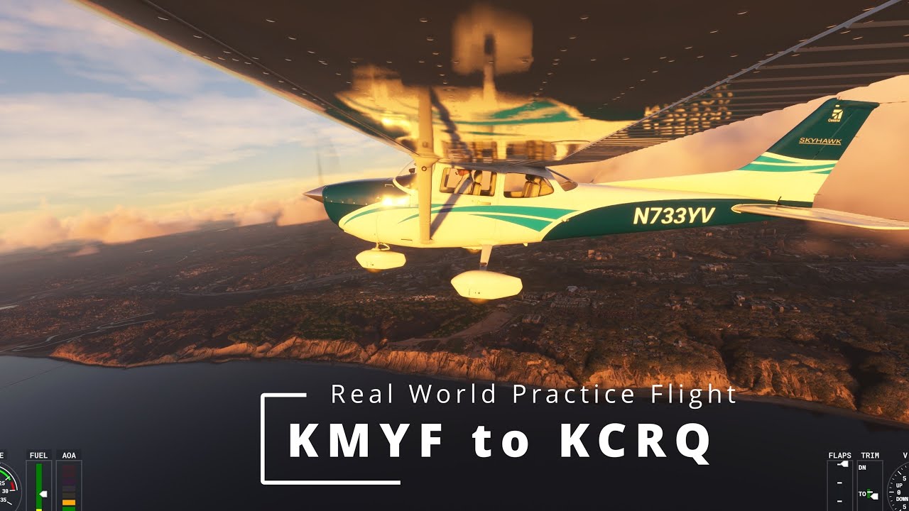 KMYF to KCRQ - Realistic MSFS2020 Flight Planning, Radio and Procedures using PilotEdge ATC