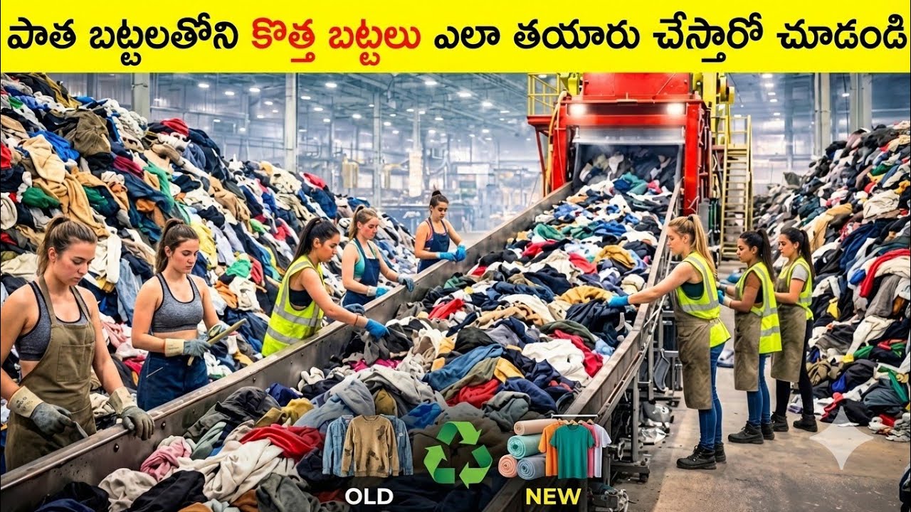 How Old Clothes Are Turned Into New Fabrics | Complete Textile Recycling Process Explained
