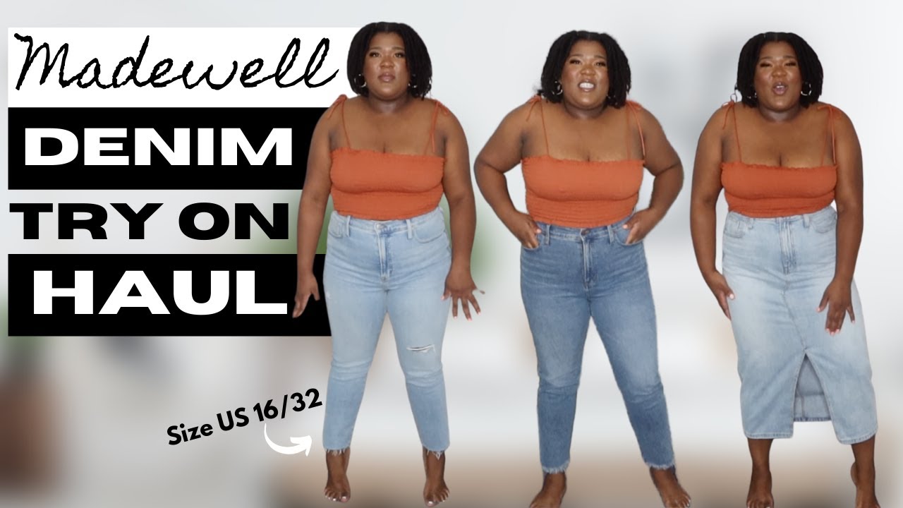 MADEWELL DENIM TRY ON HAUL! | COMFORTABLE + QUALITY JEANS | US PLUS SIZE 16/32 | New in SUMMER 2021✨