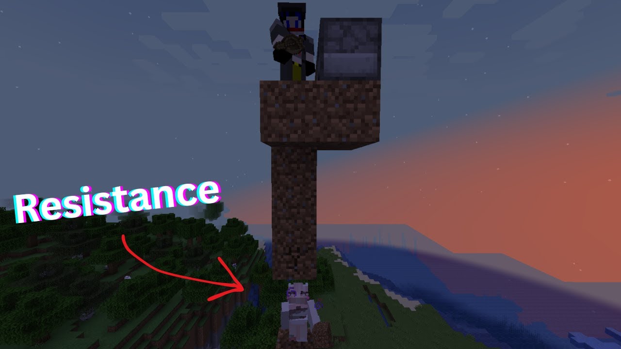 Minecraft Manhunt but The hunter has resistance 10