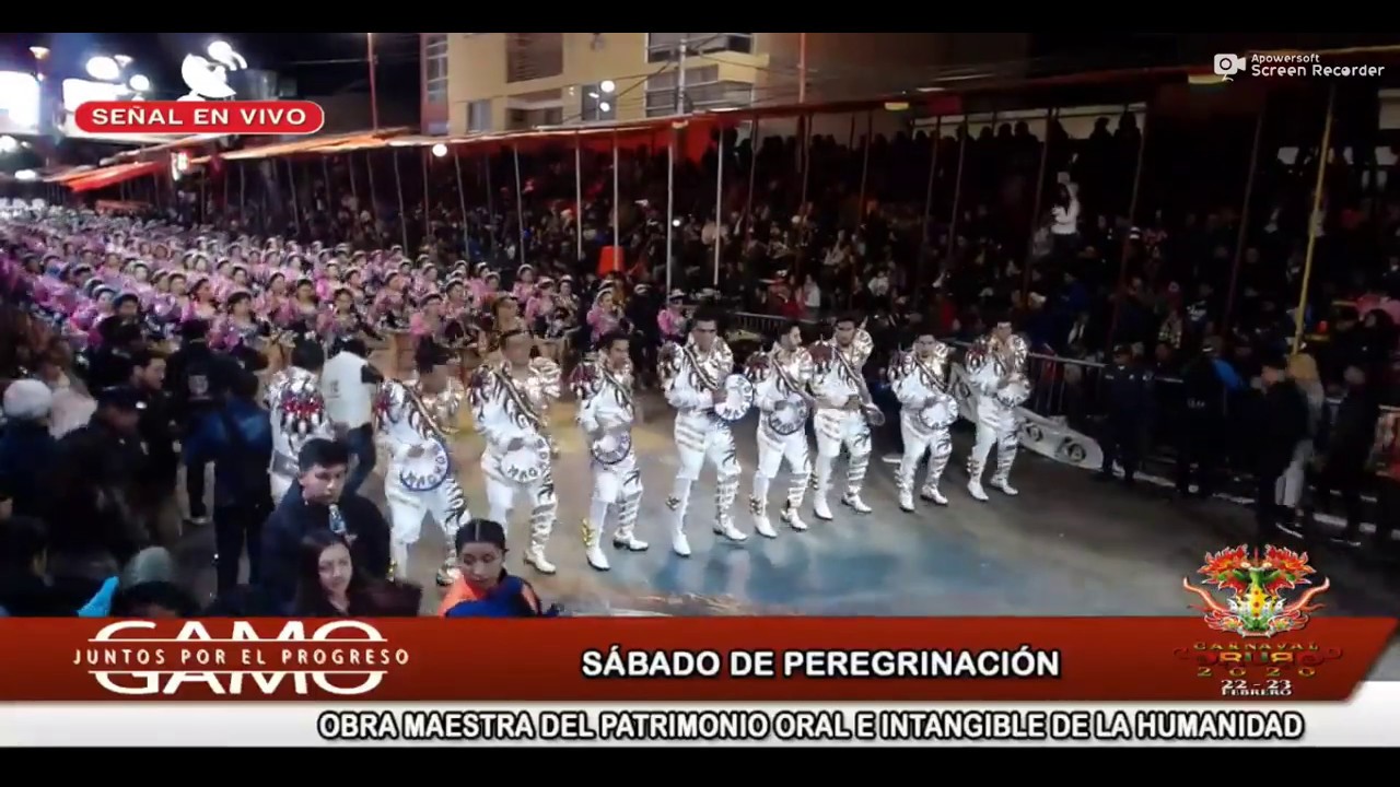 Carnaval de Oruro 2020 Caporales San Simón y sus bloques
