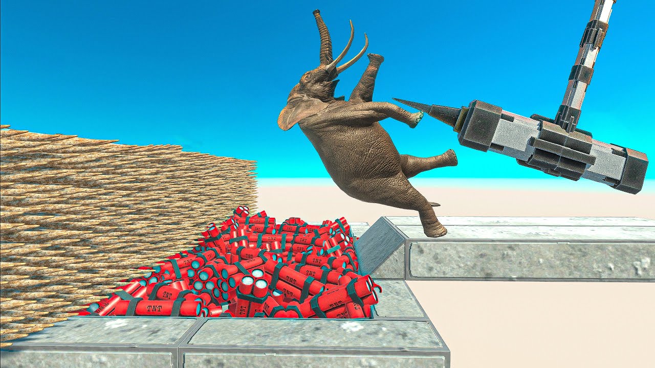 Deadly HAMMER TNT Pit ► Animal Revolt Battle Simulator