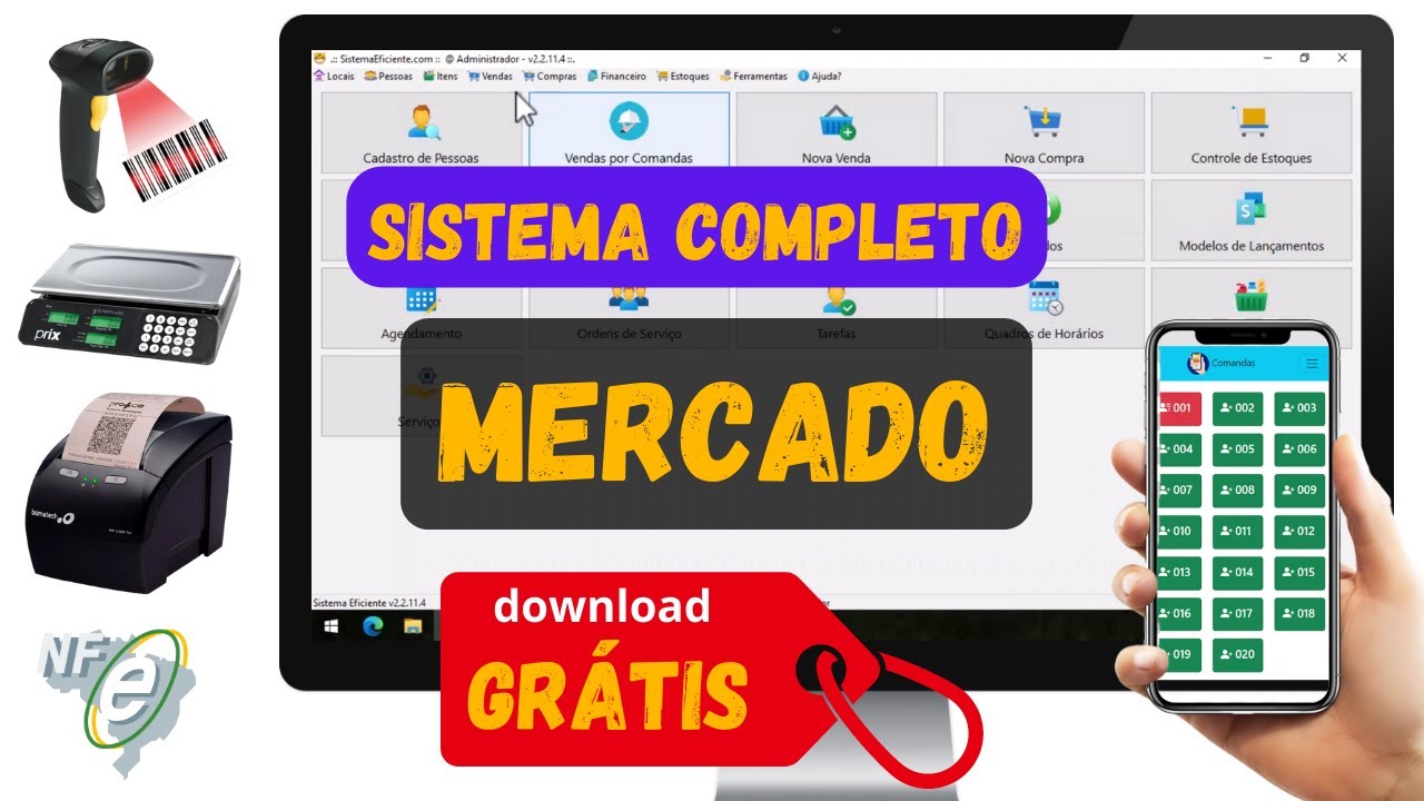 SISTEMA IDEAL PARA MERCADO, PDV, VENDAS, FINANCEIRO, ESTOQUE, FIADO, NOTA FISCAL E MUITO MAIS