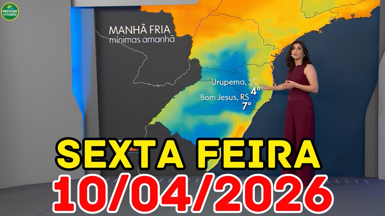 O FRIO CHEGOU: Alerta de geada e frio no Sul e Sudeste | Previs&atilde;o do Tempo Jornal Nacional 10/04