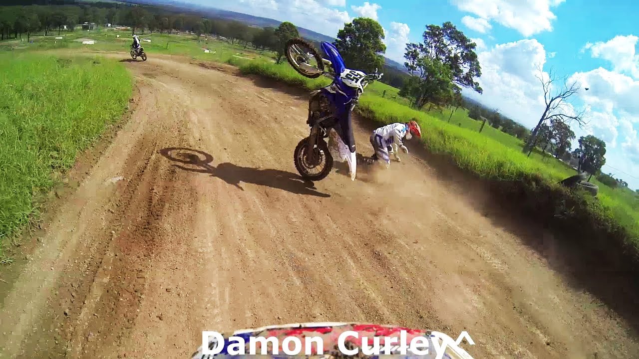 Motocross crash with drama