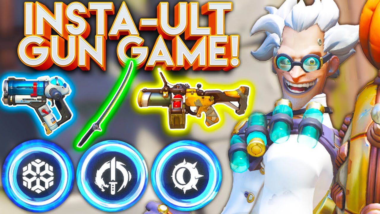 OVERWATCH INSTANT ULT GUN GAME! OVERWATCH CUSTOM GAME!