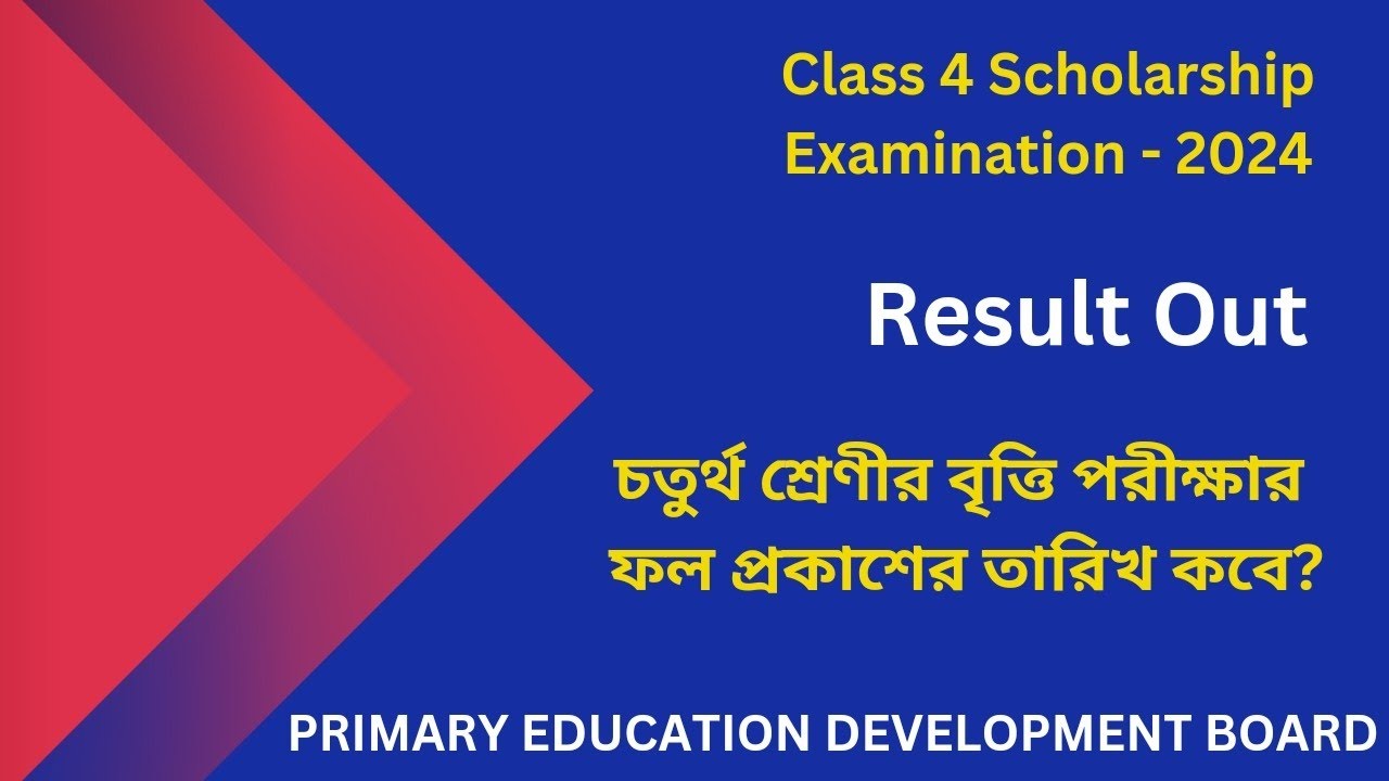 Britti Porikkha 2024 Result Date । চতুর্থ শ্রেণীর বৃত্তি পরীক্ষা ২০২৪ রেজাল্ট #বৃত্তি_পরীক্ষা