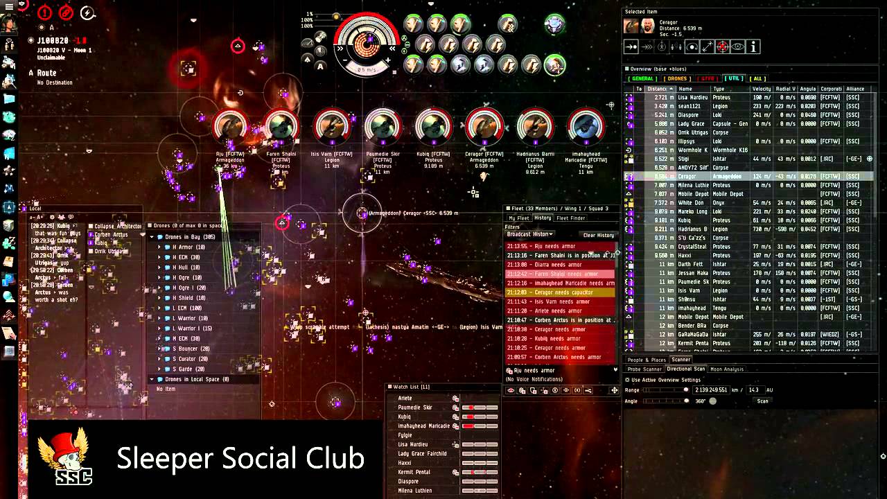 [EVE] Sleeper Social Club vs The Gorgon Empire (Triage POV)