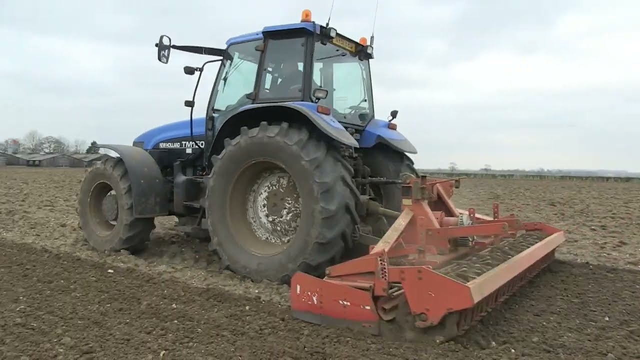 NEW HOLLAND TM150 AND LELYTERRA POWER HARROW