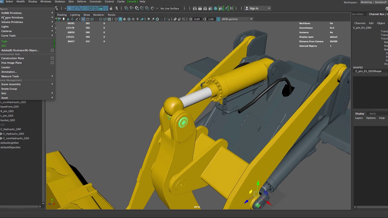 01.Hydraulic Rigging in Autodesk Maya (Thai)