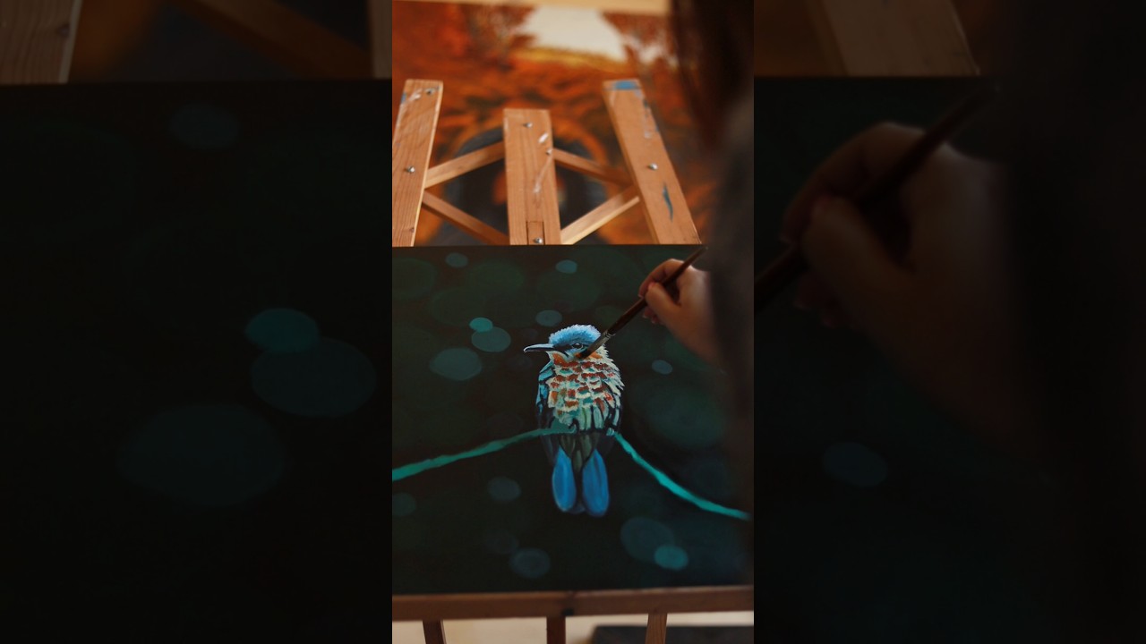 Realistic bird painting 