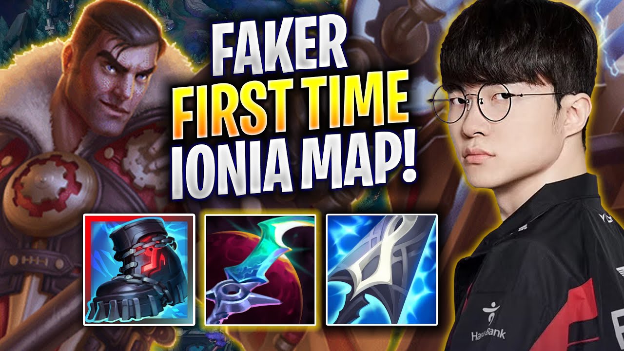 FAKER FIRST TIME PLAYING ON THE NEW IONIA MAP! - T1 Faker Plays Jayce TOP vs K'sante! | Season 2025