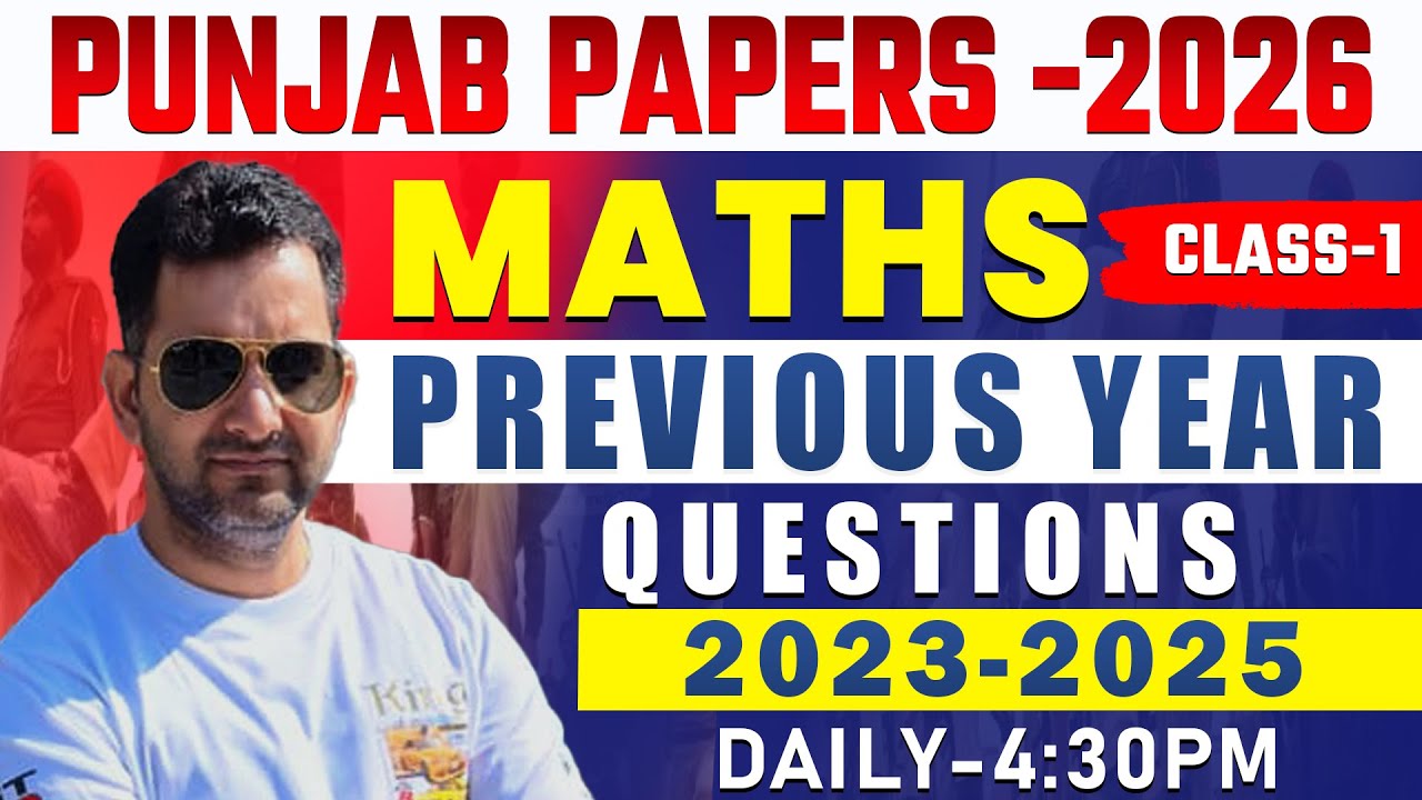 Punjab PSSSB Previous Year Paper 2023-2025 - MATH CLASSES by Amit Sir