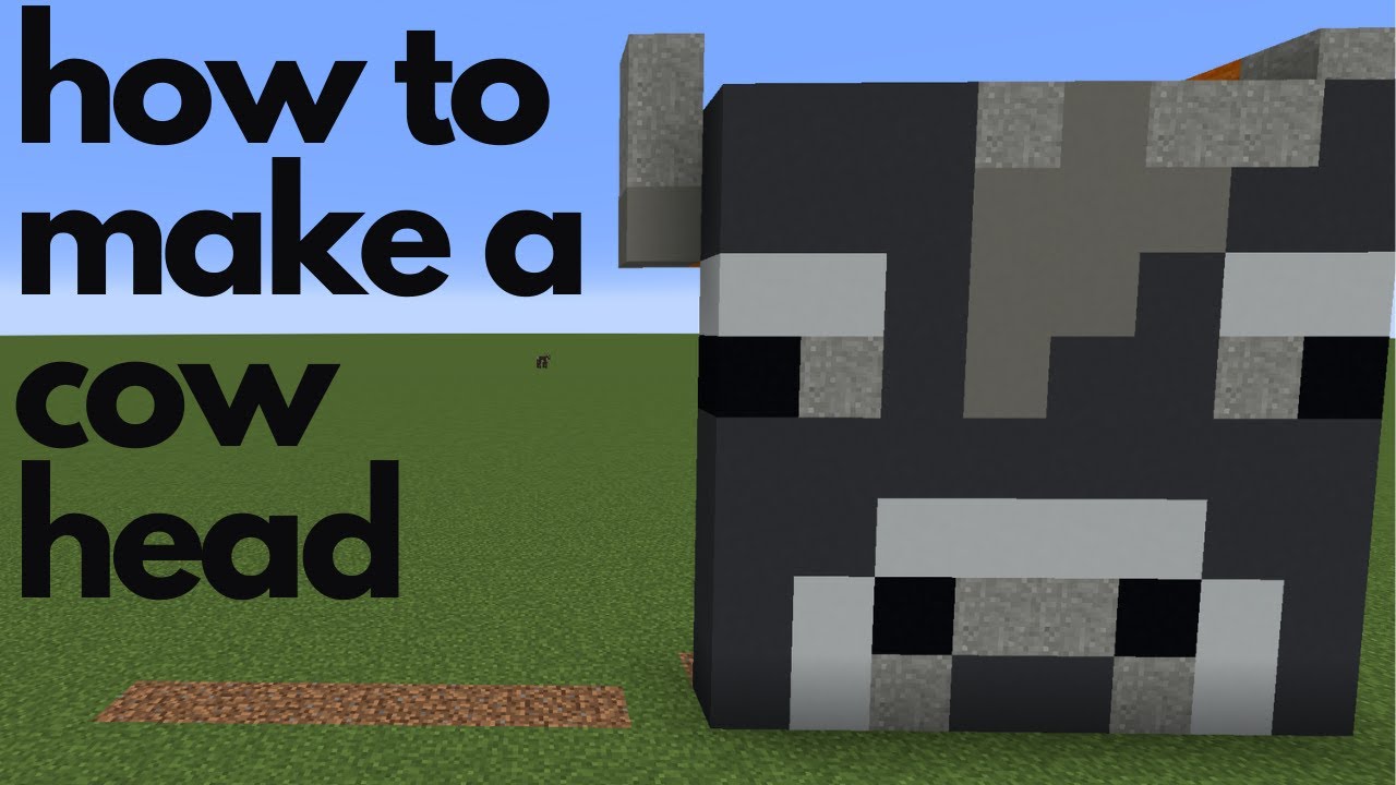 minecraft how to make a cow head tutorial