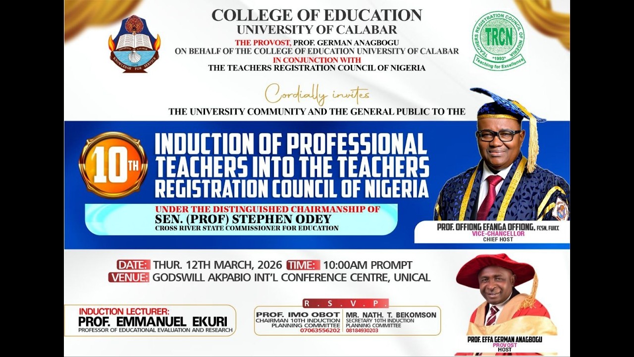 LIVE: 🎓 TRCN INDUCTION CEREMONY