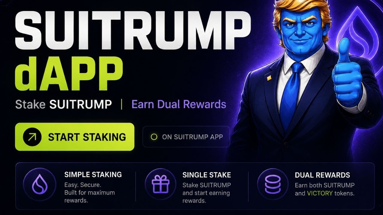 SuiTrump: Бесплатная система стейкинга и Trumpgotchi раскрыты!