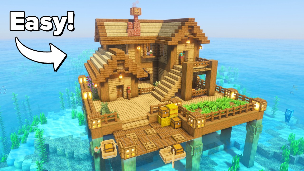 Minecraft: How to Build a Lake House | Tutorial🏠