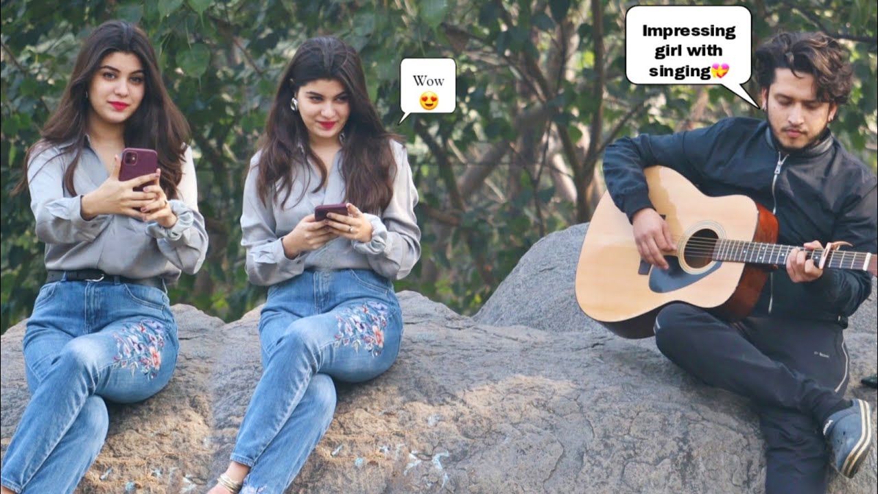 Impressing girl with Twist Amazing Singing | Love song In Public | Randomly singing In Public By Mk