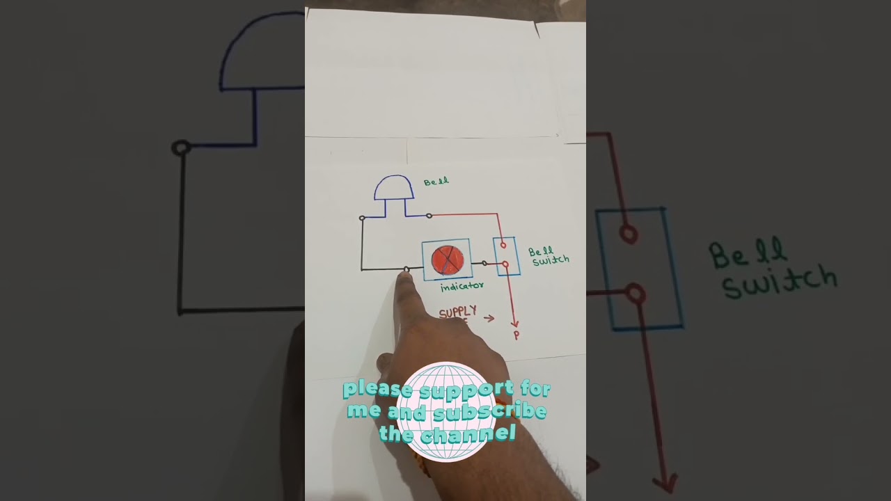 Door Bell Connection with indicator #electrical #shortfeed #shorts #ytshorts #iti #barc skill