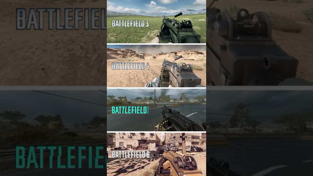 M249 SAW Compared between #battlefield3 #battlefield4 #battlefield2042 #battlefield6