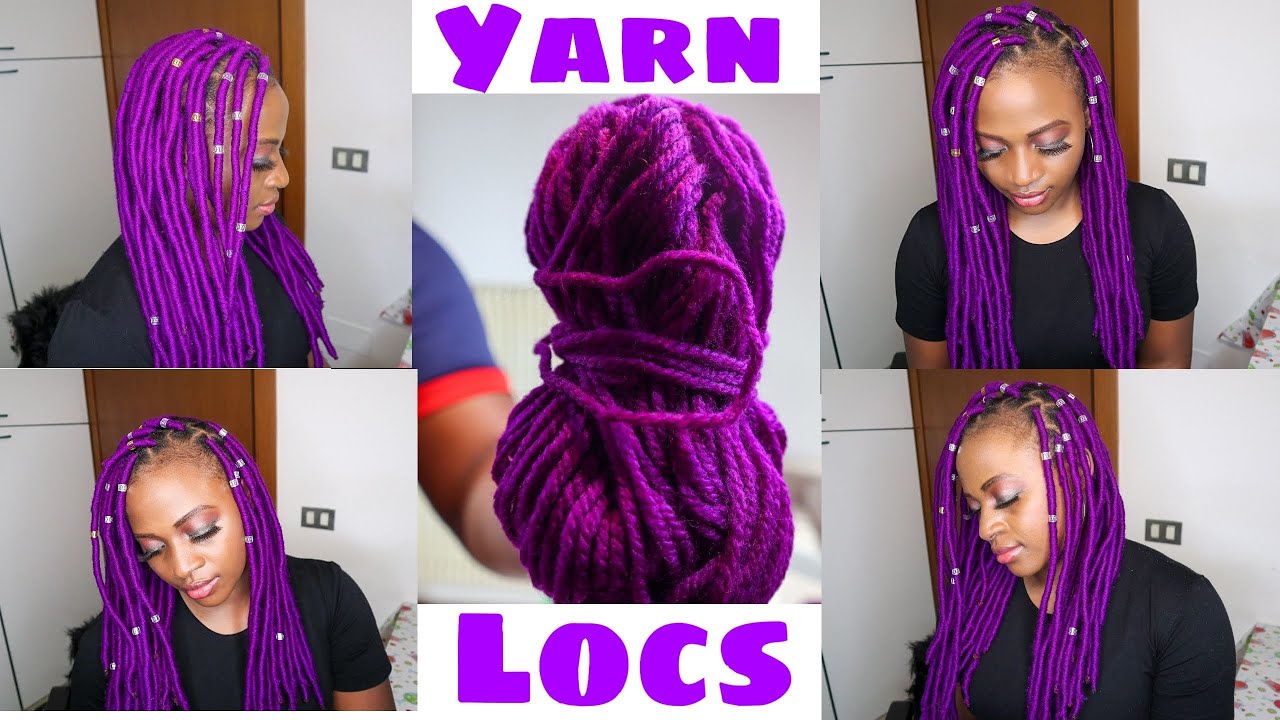 Yarn locs / how to do yarn dreads locs / comment faire des locks en laine