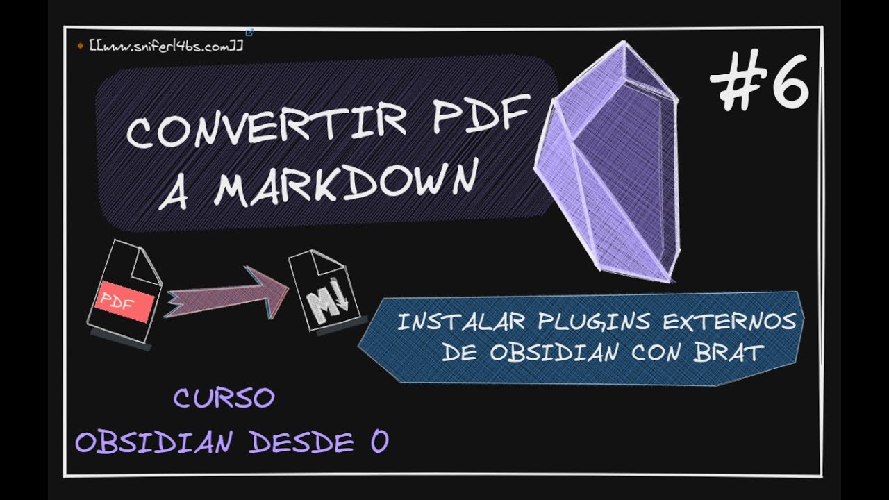 #6 Como instalar plug-ins no listados en Obsidian con BRAT Como convertir un fichero PDF a Markdown
