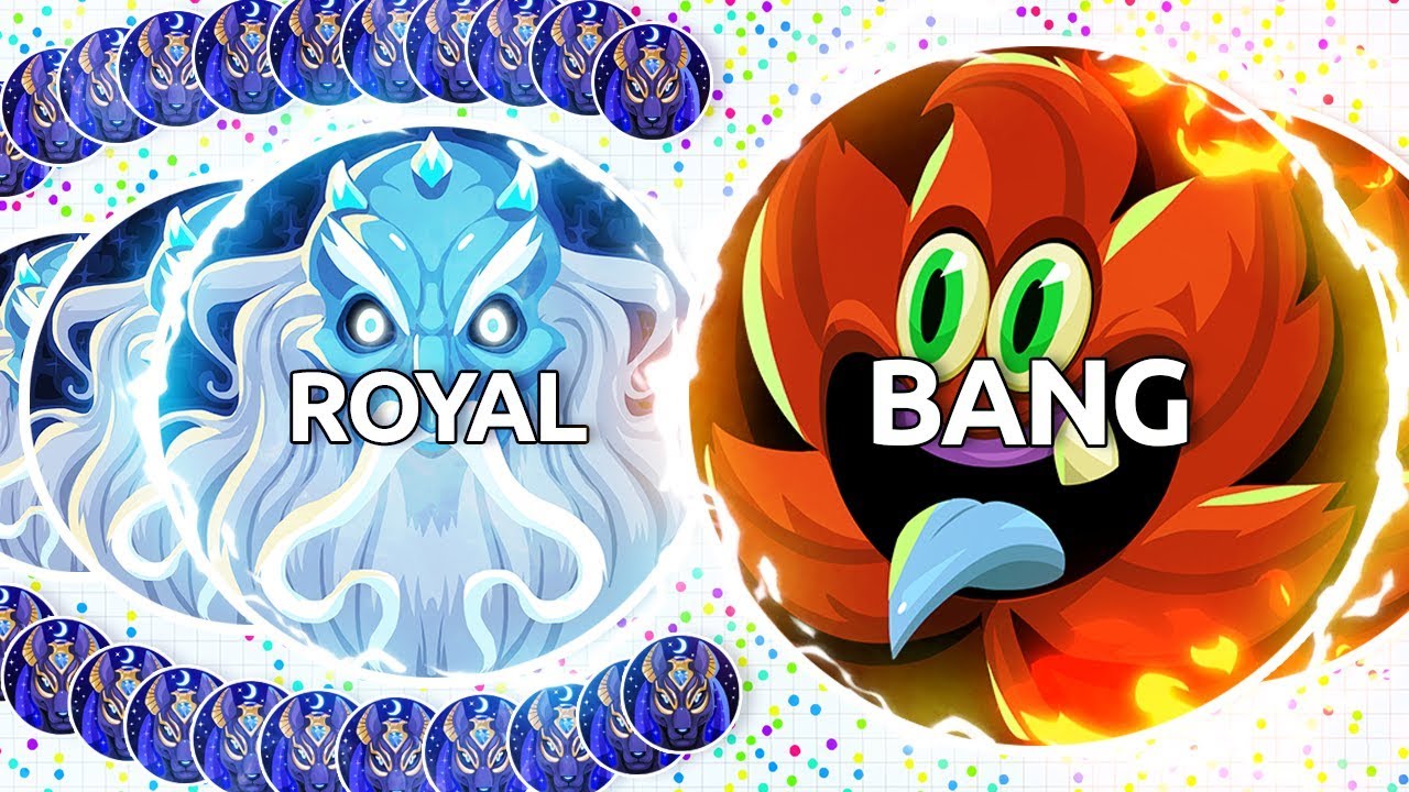 BANG & ROYAL TRY THE NEW AGAR.IO UPDATE! (Agar.io Uncut)