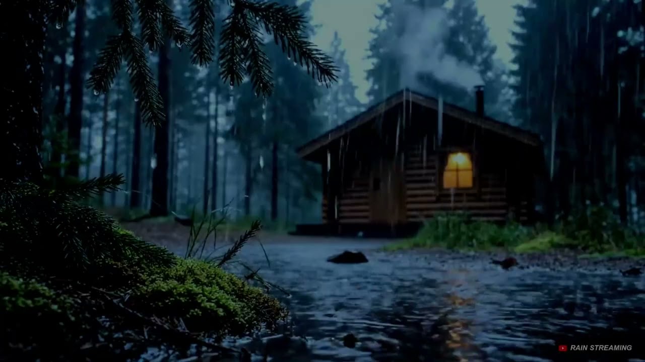 Forest Cabin Downpour • Calm Your Mind & Sleep Instantly【RainStreaming #126】
